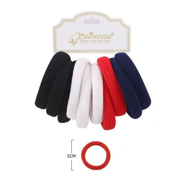 10 PC Elastic Hair Band School Color 011E (12 units)