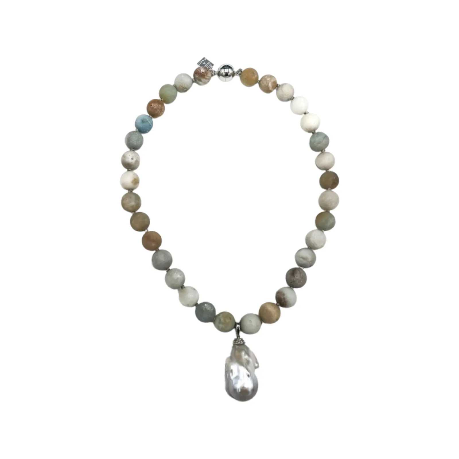 120-09 | MULTI COLOR QUARTZ W/ WILD PEARL DROP