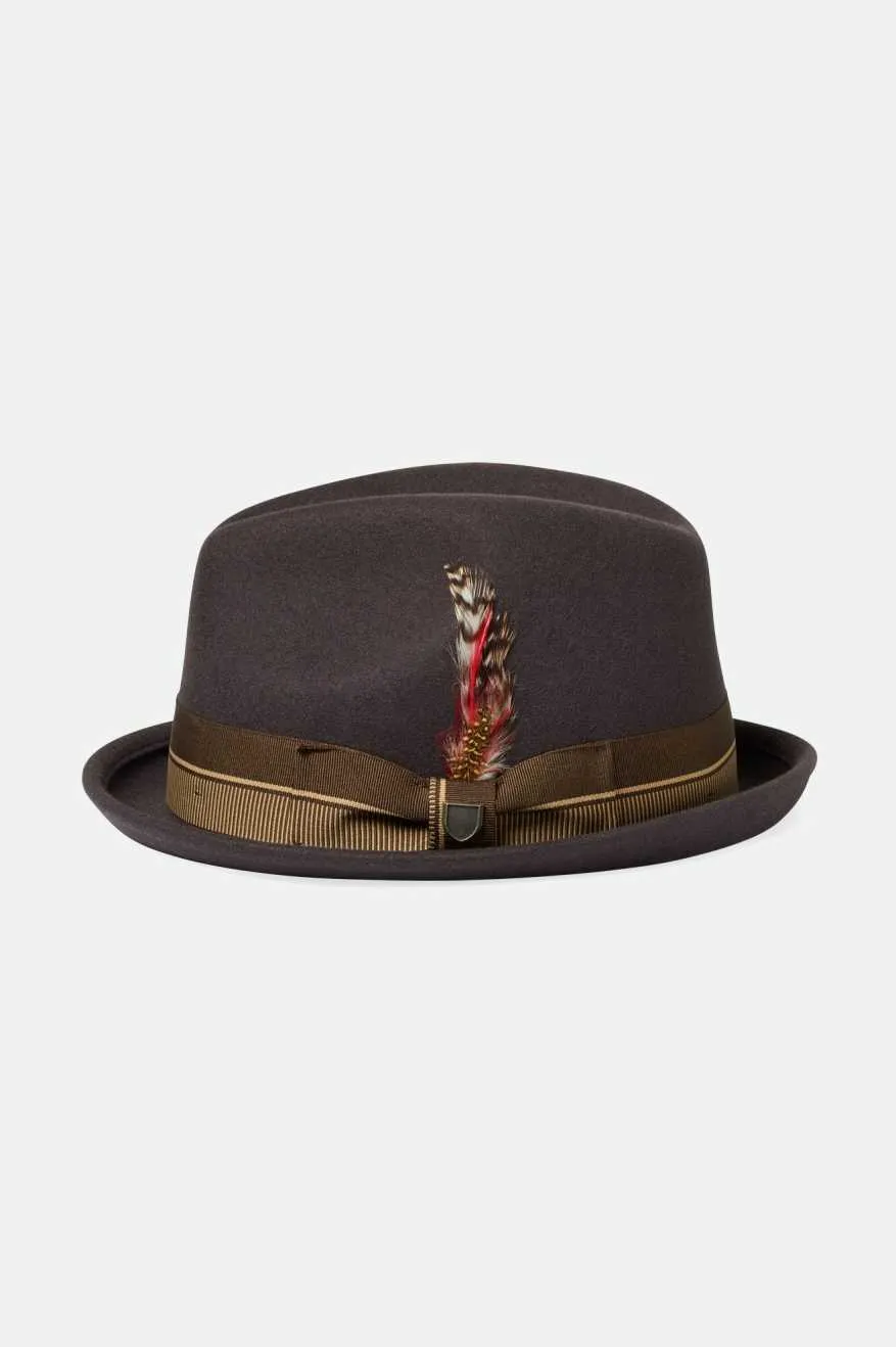 20th Anniversary Gain Fedora - Chocolate/Gold