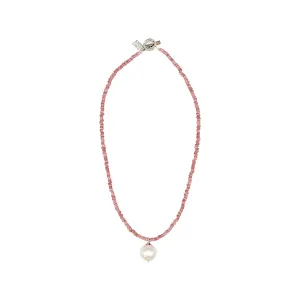 501-02-S | EDISON PEARL DROP ON ROSE HESHI BEADS