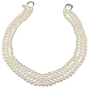 707-01-S | GATSBY TRIPLE STRAND NECKLACE ON SILVER