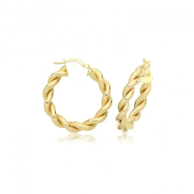 9ct Yellow Gold Hoop Earrings ER1216