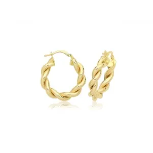 9ct Yellow Gold Hoop Earrings ER1216