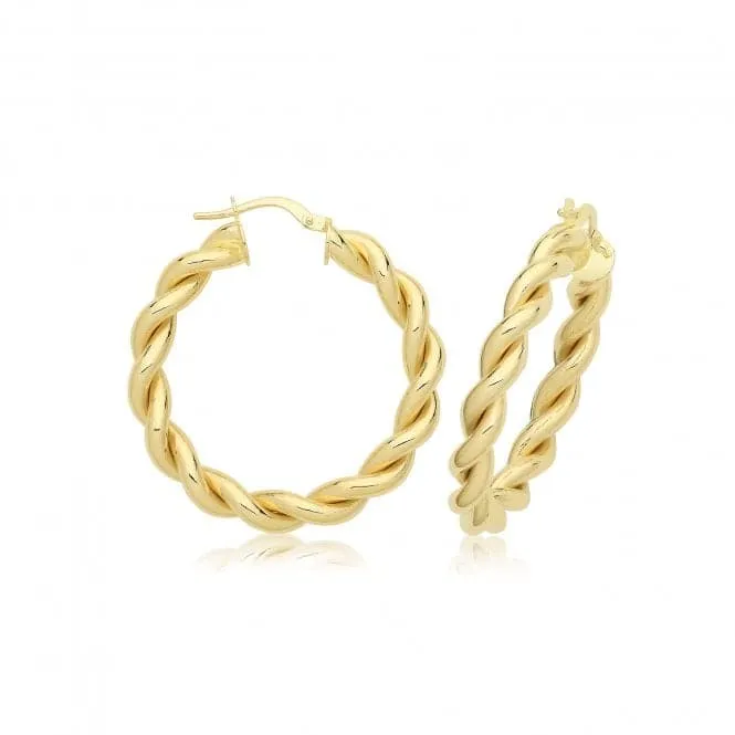 9ct Yellow Gold Hoop Earrings ER1216