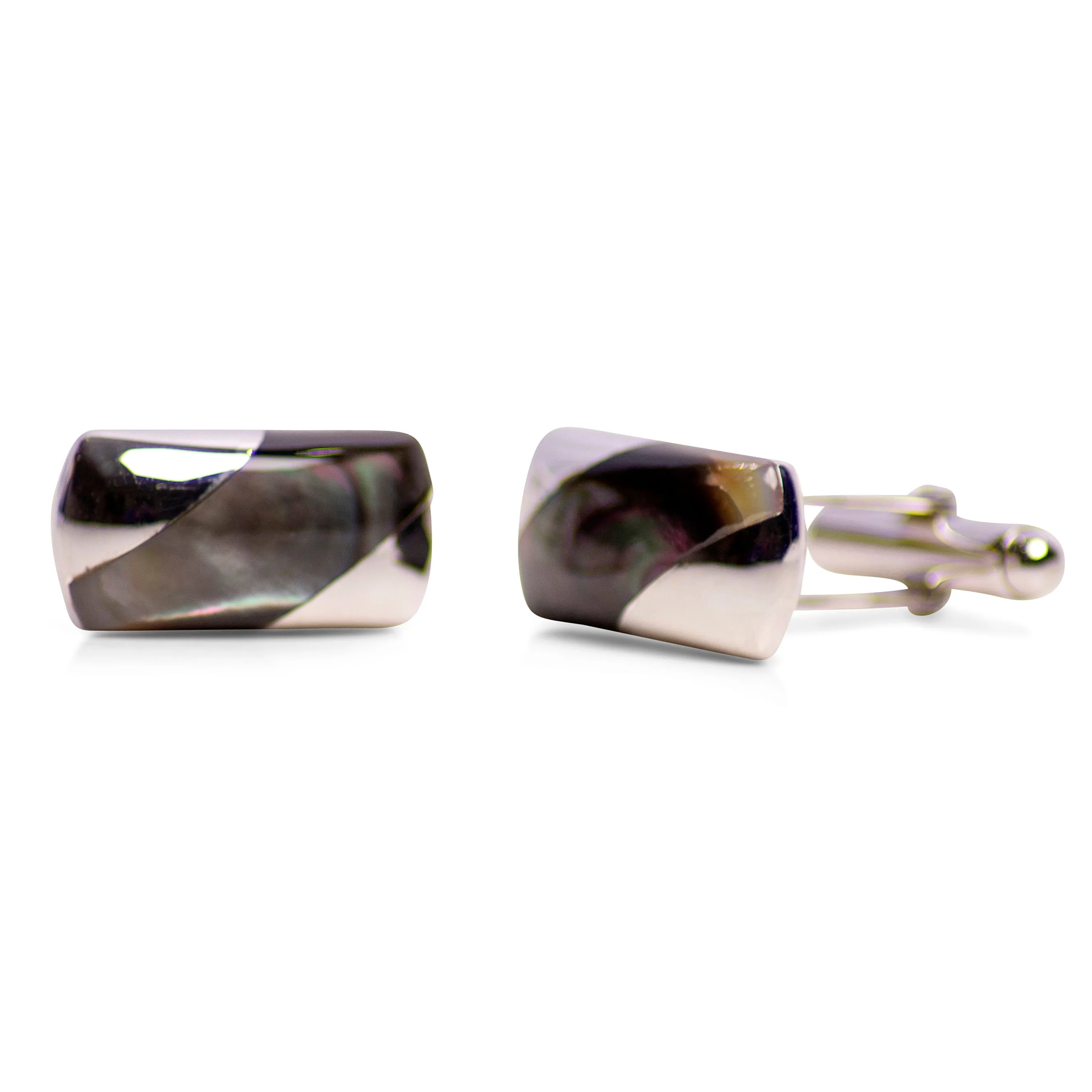 Abalone Silver Cufflinks