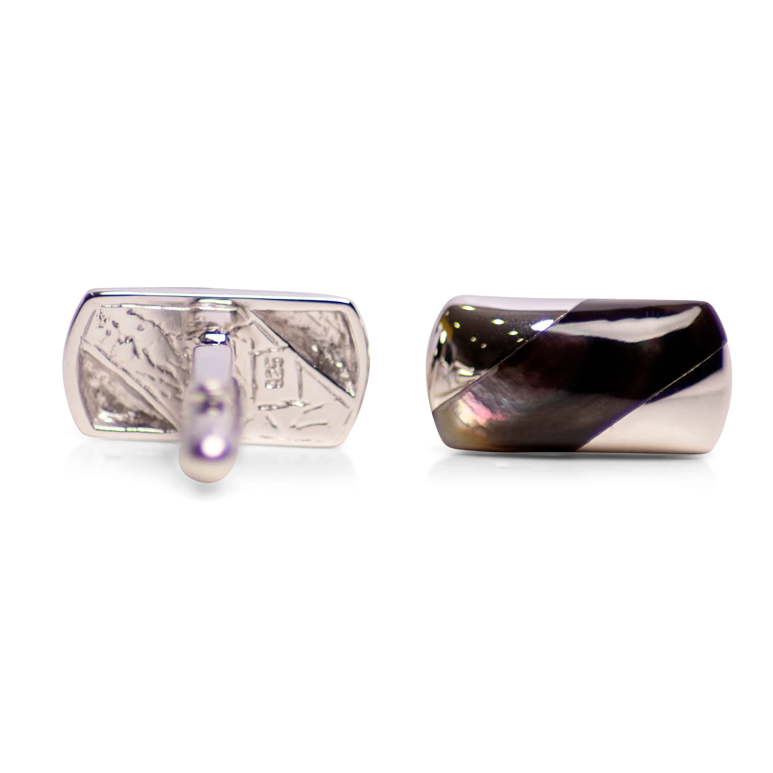 Abalone Silver Cufflinks