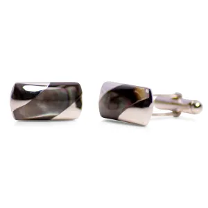 Abalone Silver Cufflinks