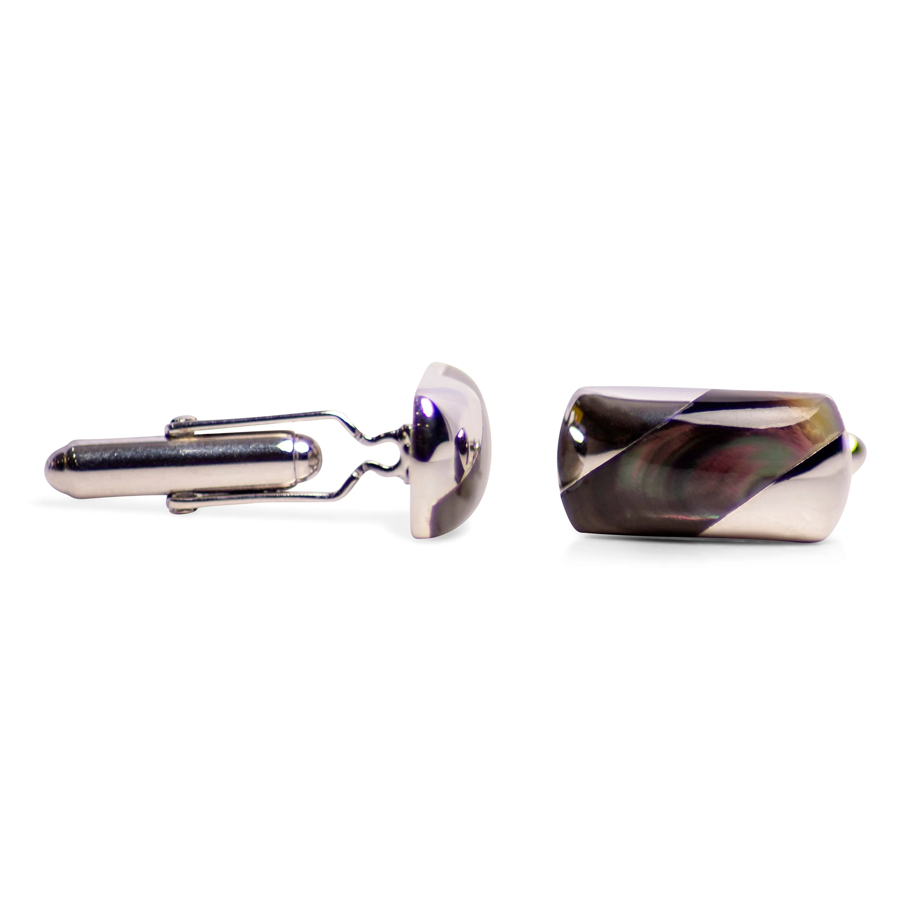 Abalone Silver Cufflinks