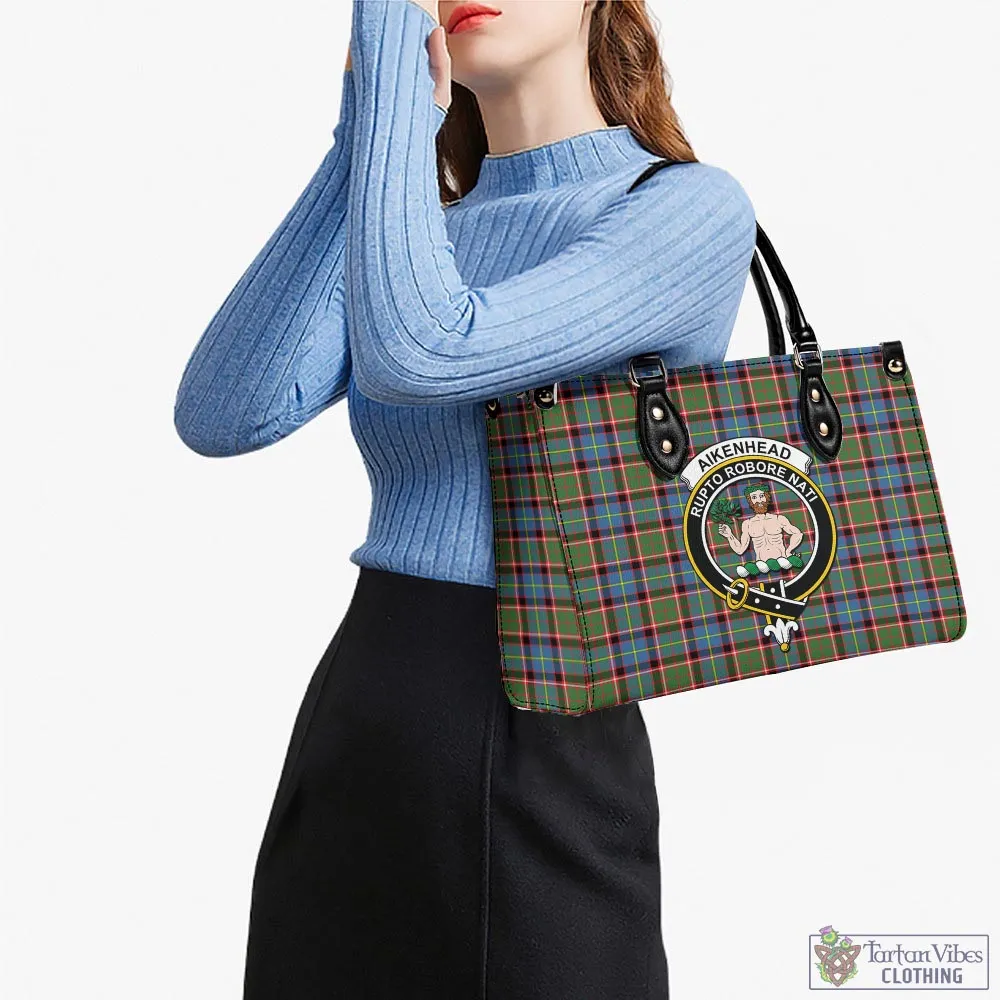 Aikenhead Tartan Luxury Leather Handbags with Family Crest