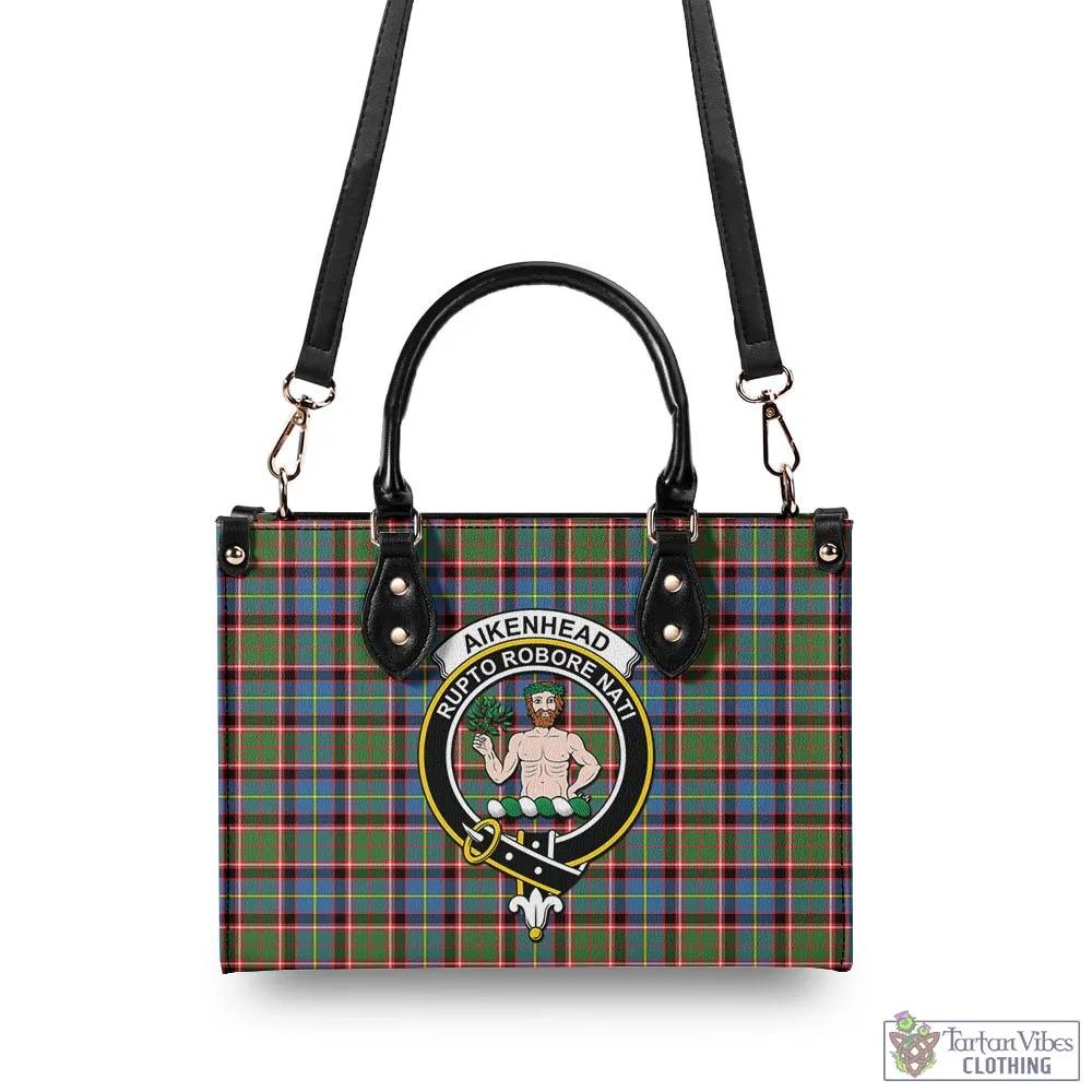 Aikenhead Tartan Luxury Leather Handbags with Family Crest