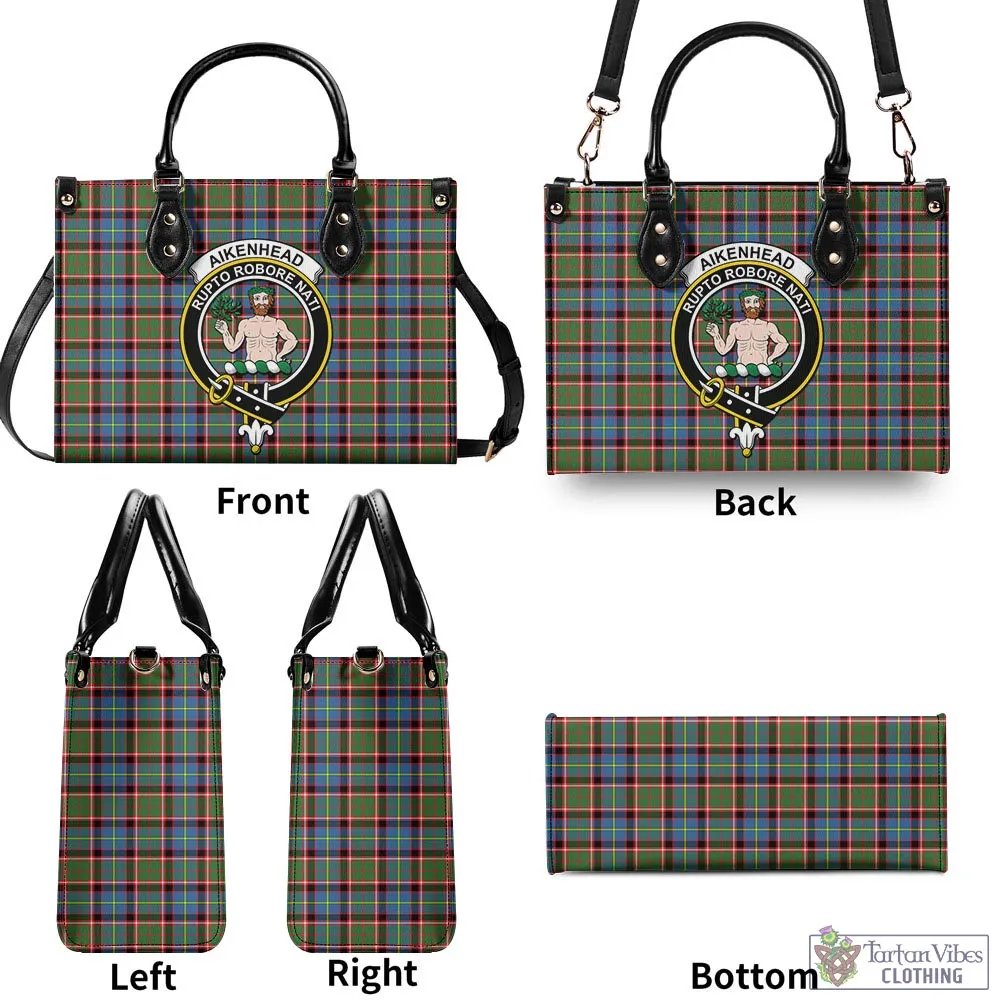 Aikenhead Tartan Luxury Leather Handbags with Family Crest