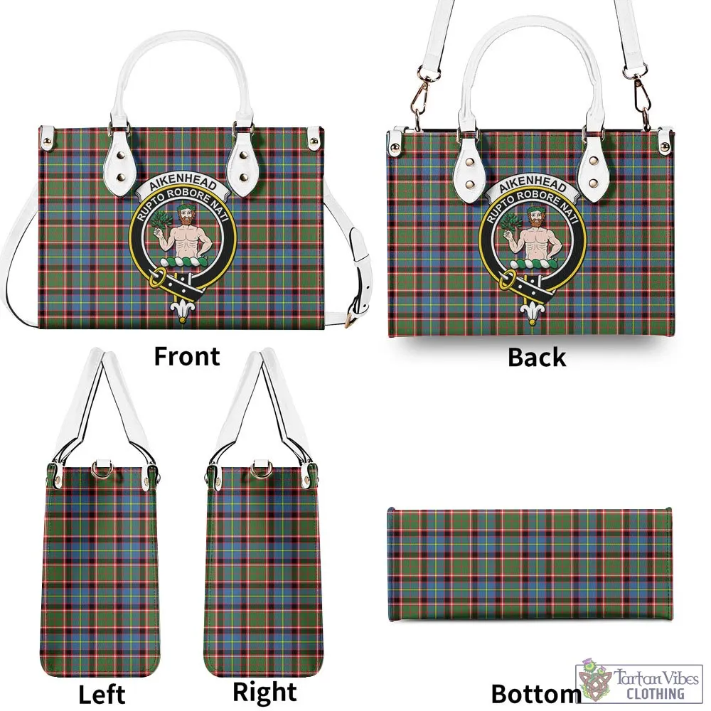 Aikenhead Tartan Luxury Leather Handbags with Family Crest