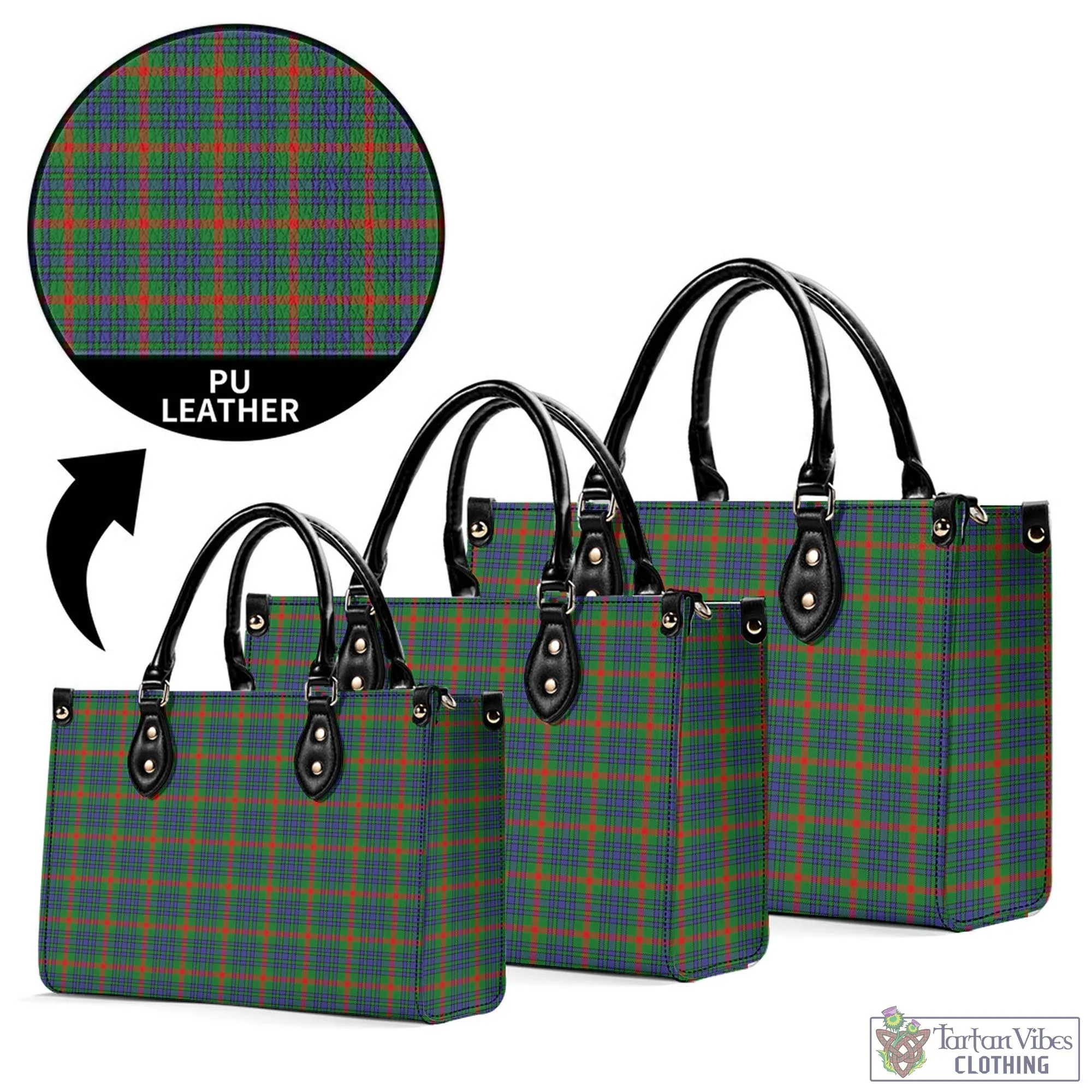 Aiton Tartan Luxury Leather Handbags