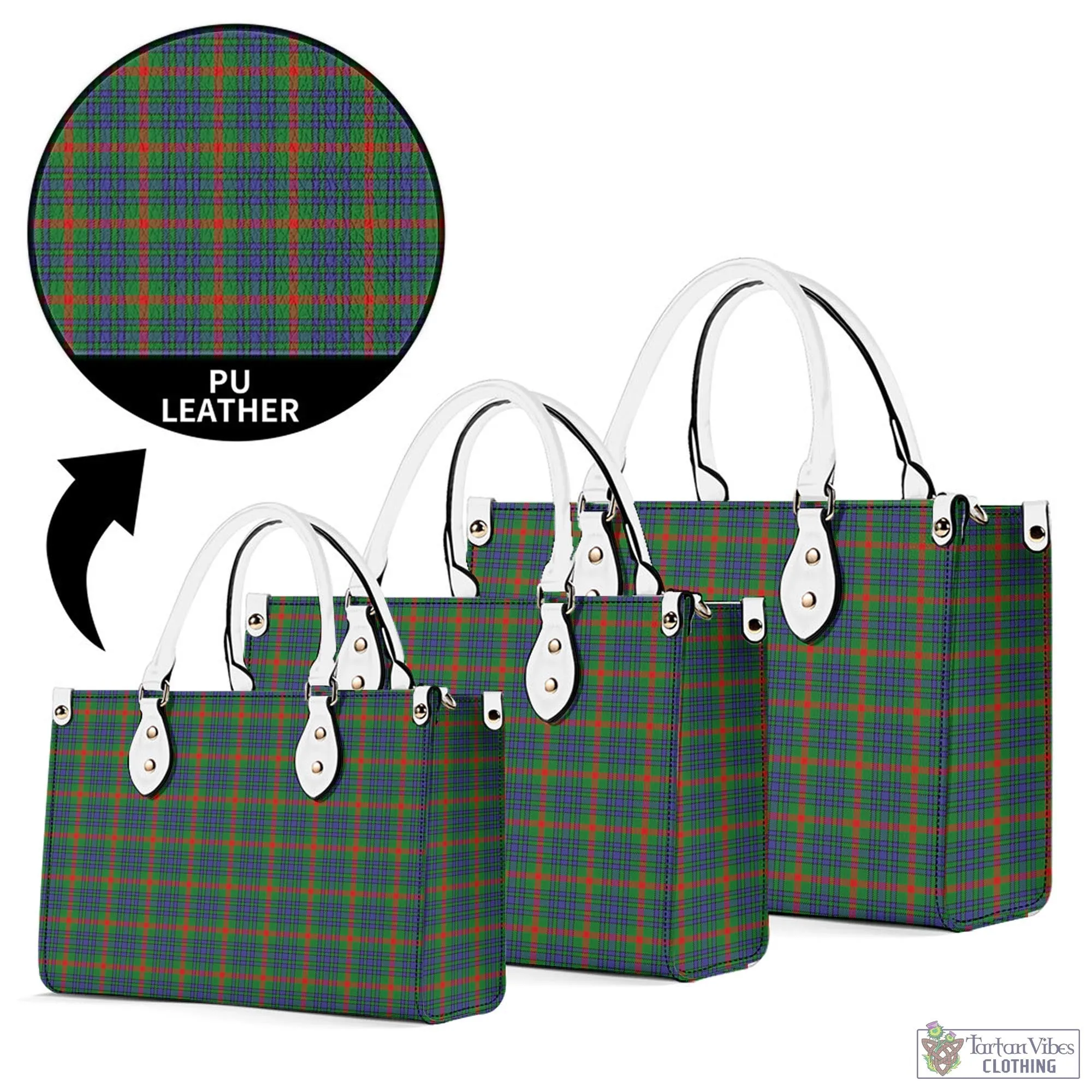 Aiton Tartan Luxury Leather Handbags