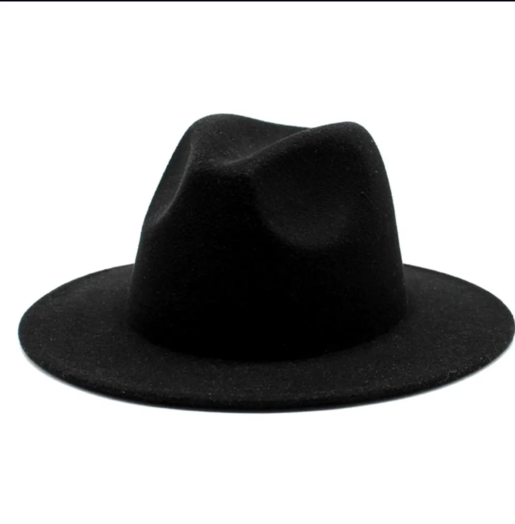 All Black Unisex Fedora Hat