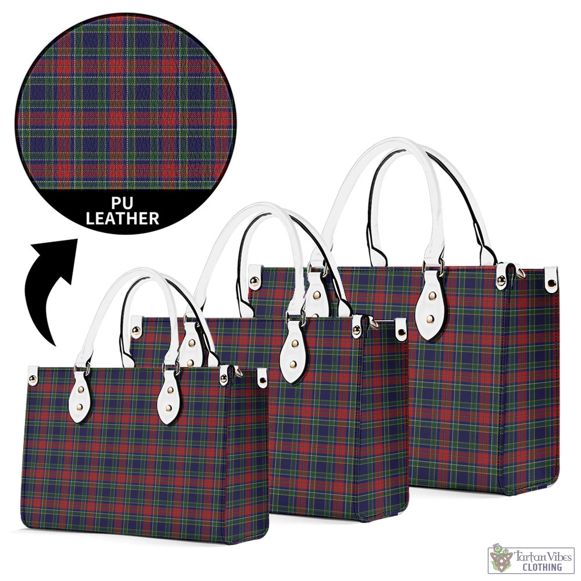 Allison Red Tartan Luxury Leather Handbags