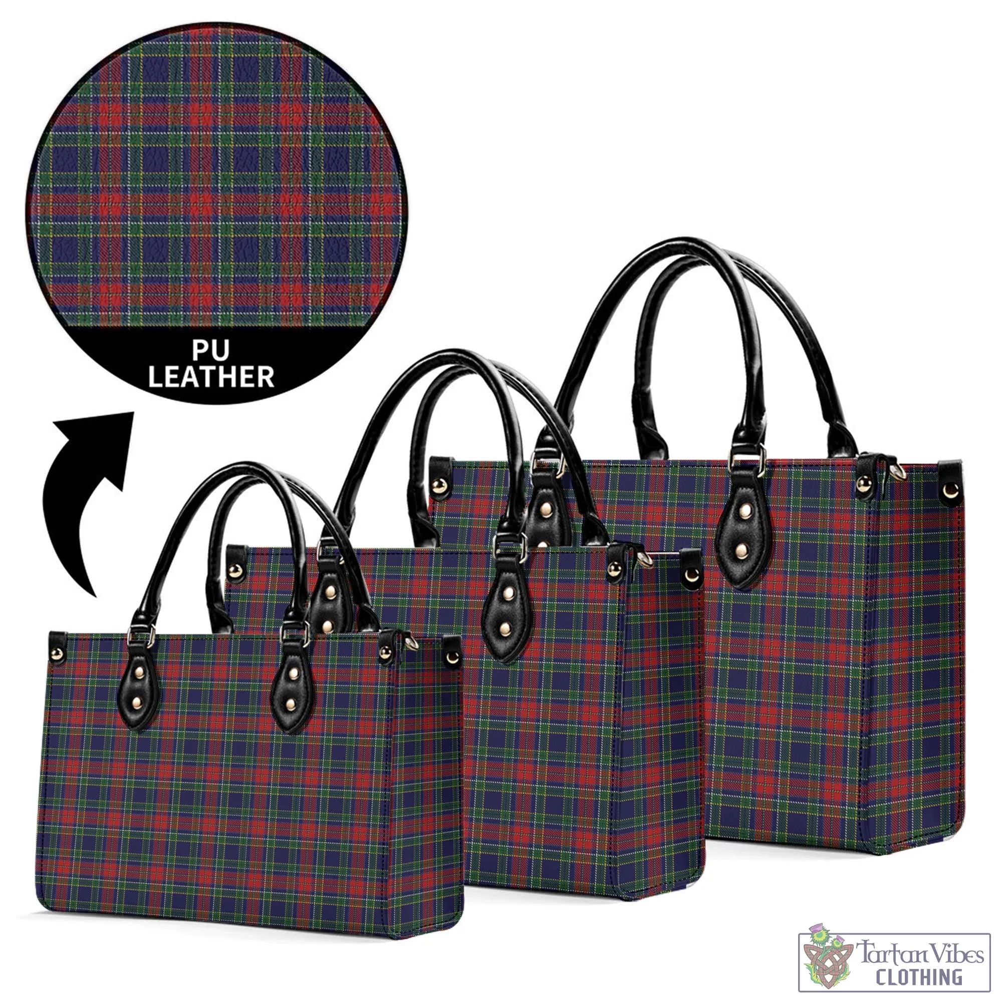 Allison Red Tartan Luxury Leather Handbags