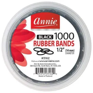 ANNIE RUBBER BANDS BLACK- 1000PC