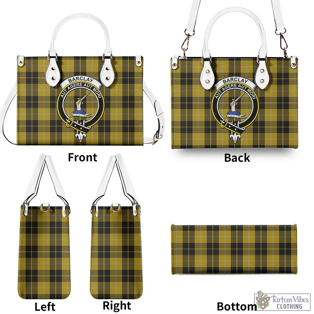 Barclay Dress Tartan Luxury Leather Handbags with Family Crest