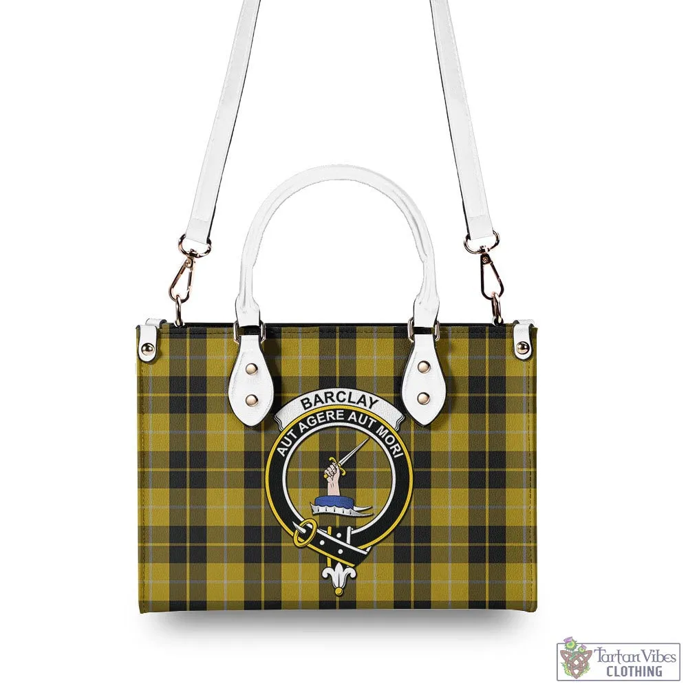 Barclay Dress Tartan Luxury Leather Handbags with Family Crest