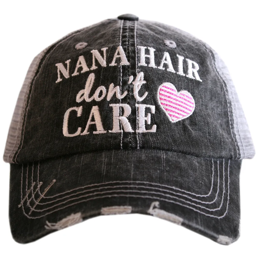 Baseball hats Grandma Mimi Nana Gigi Mom Embroidered gray distressed trucker caps Personalize with letters numbers and bling