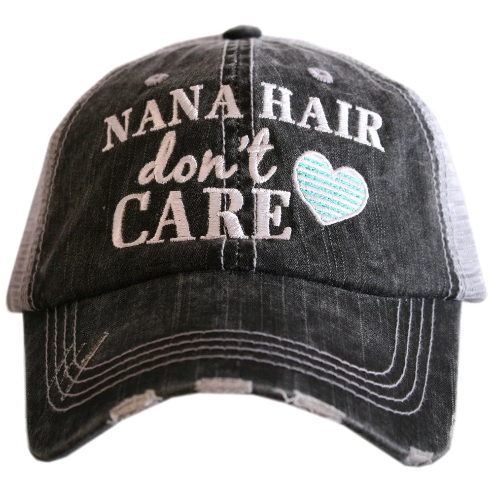 Baseball hats Grandma Mimi Nana Gigi Mom Embroidered gray distressed trucker caps Personalize with letters numbers and bling