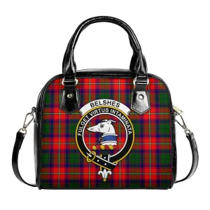 Belshes Tartan Shoulder Handbags with Family Crest