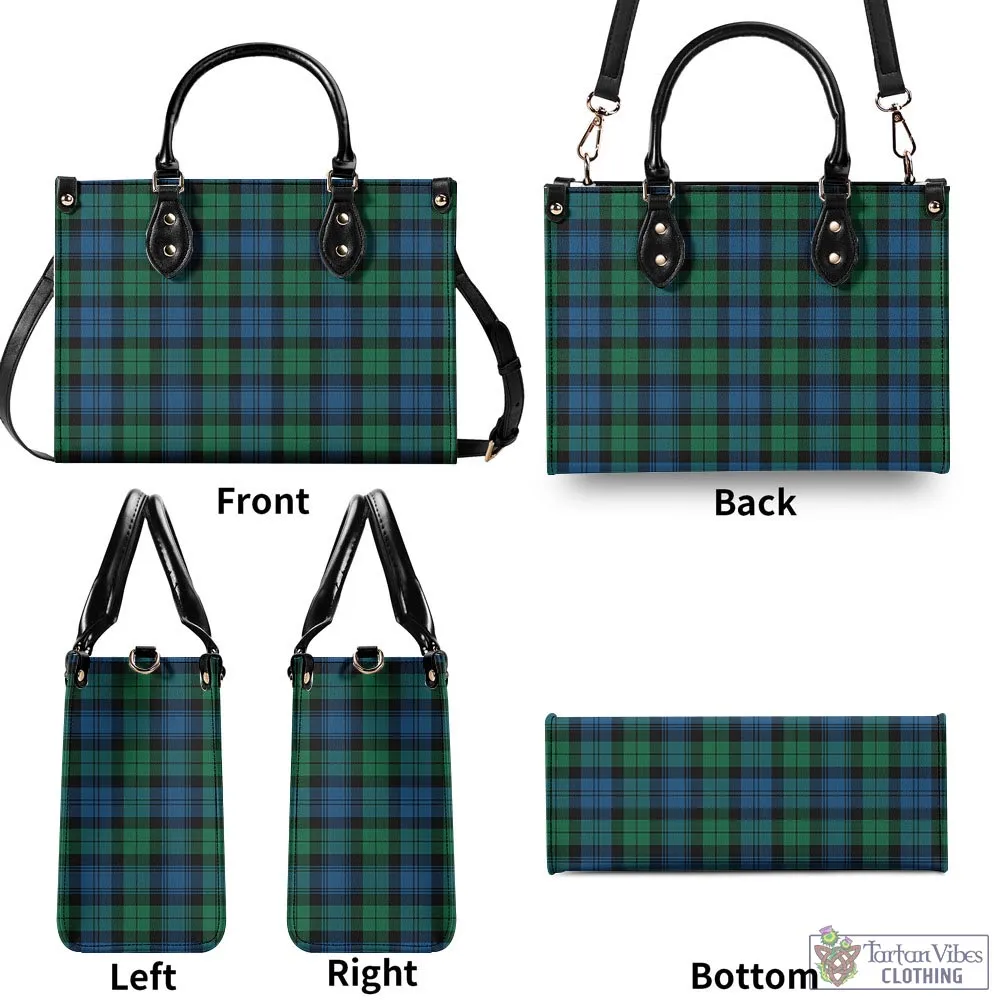 Black Watch Ancient Tartan Luxury Leather Handbags