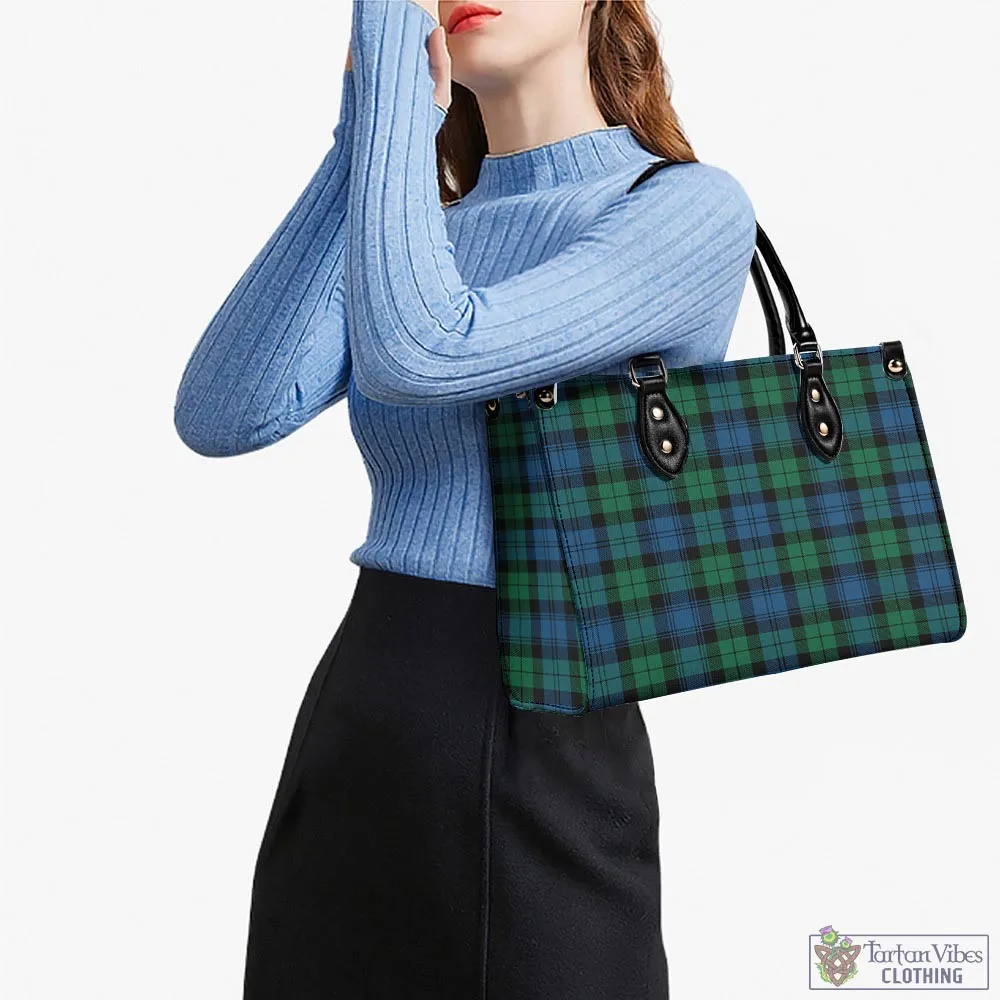 Black Watch Ancient Tartan Luxury Leather Handbags