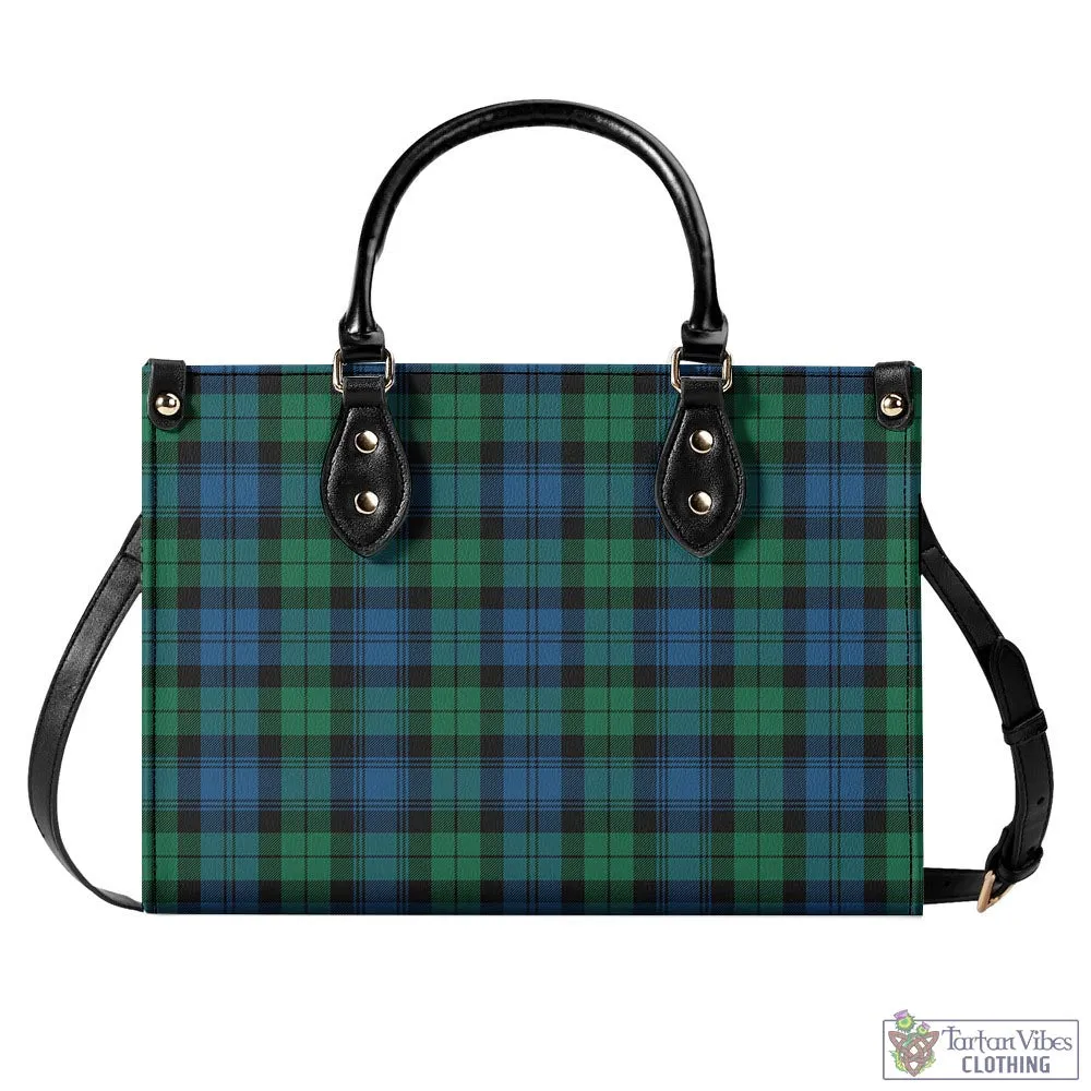 Black Watch Ancient Tartan Luxury Leather Handbags