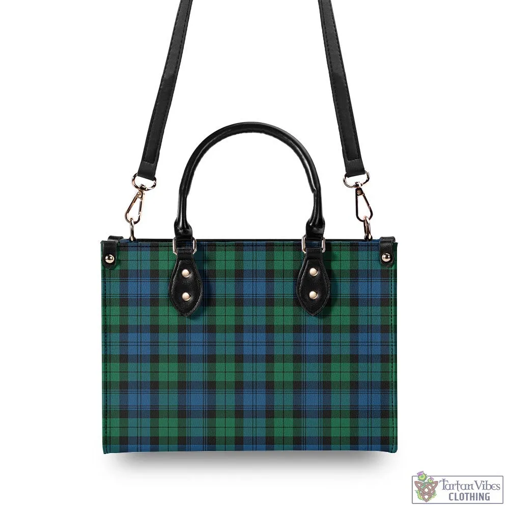 Black Watch Ancient Tartan Luxury Leather Handbags