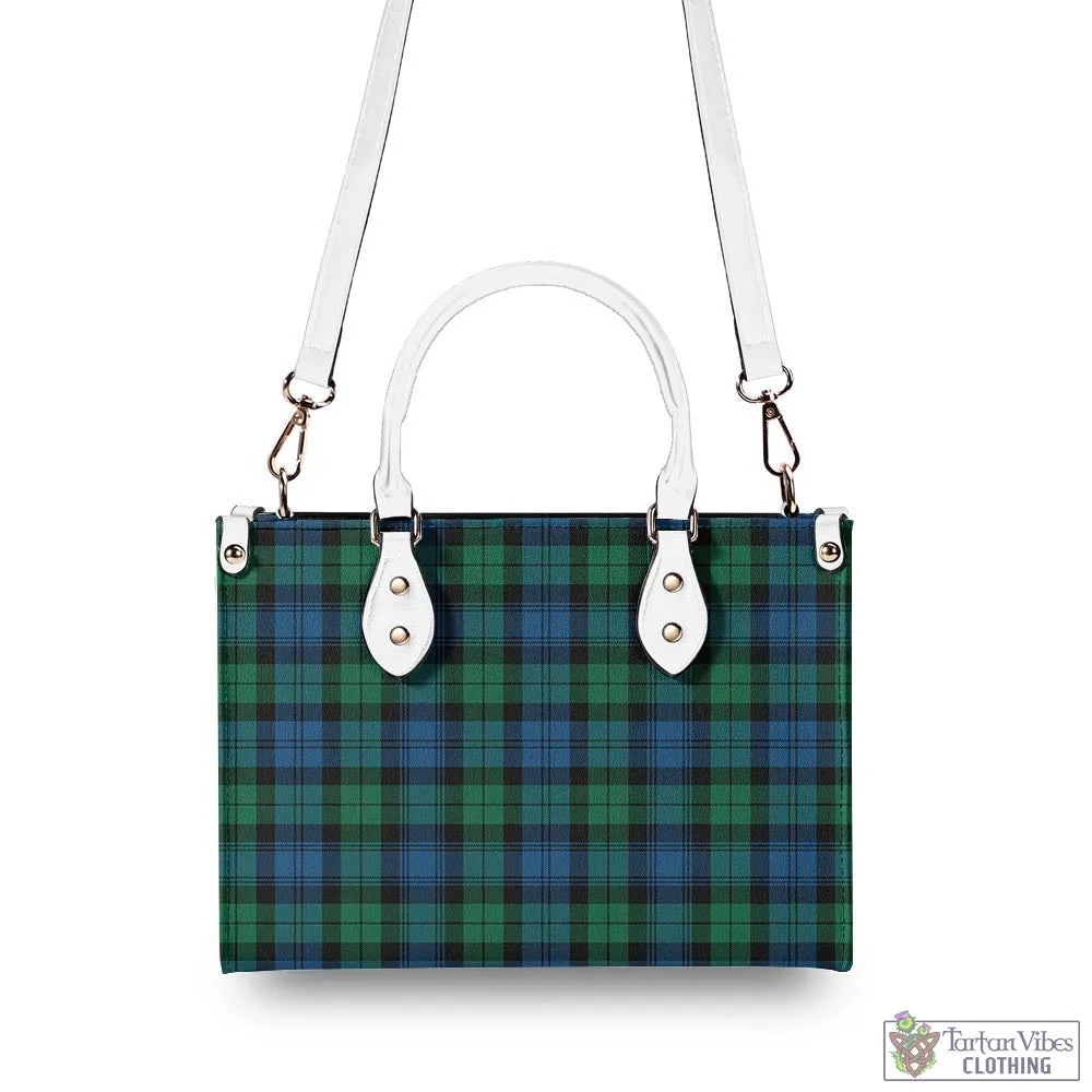 Black Watch Ancient Tartan Luxury Leather Handbags