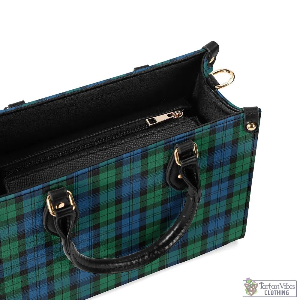 Black Watch Ancient Tartan Luxury Leather Handbags