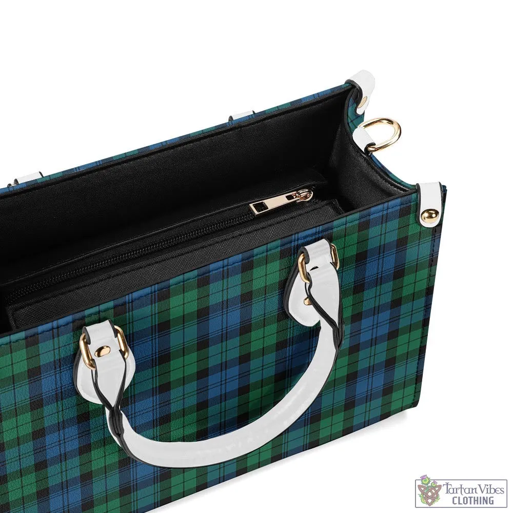 Black Watch Ancient Tartan Luxury Leather Handbags