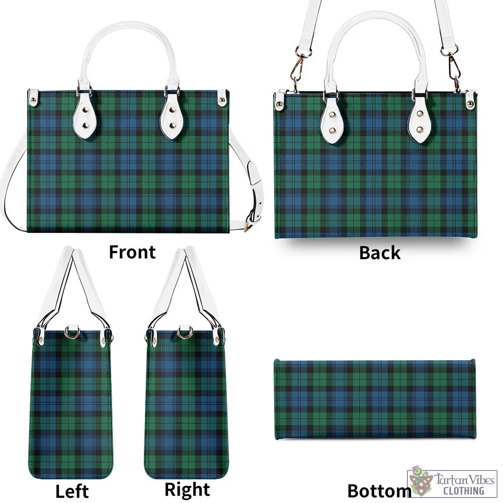 Black Watch Ancient Tartan Luxury Leather Handbags