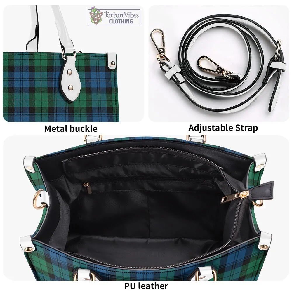 Black Watch Ancient Tartan Luxury Leather Handbags