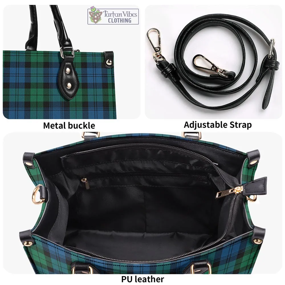 Black Watch Ancient Tartan Luxury Leather Handbags