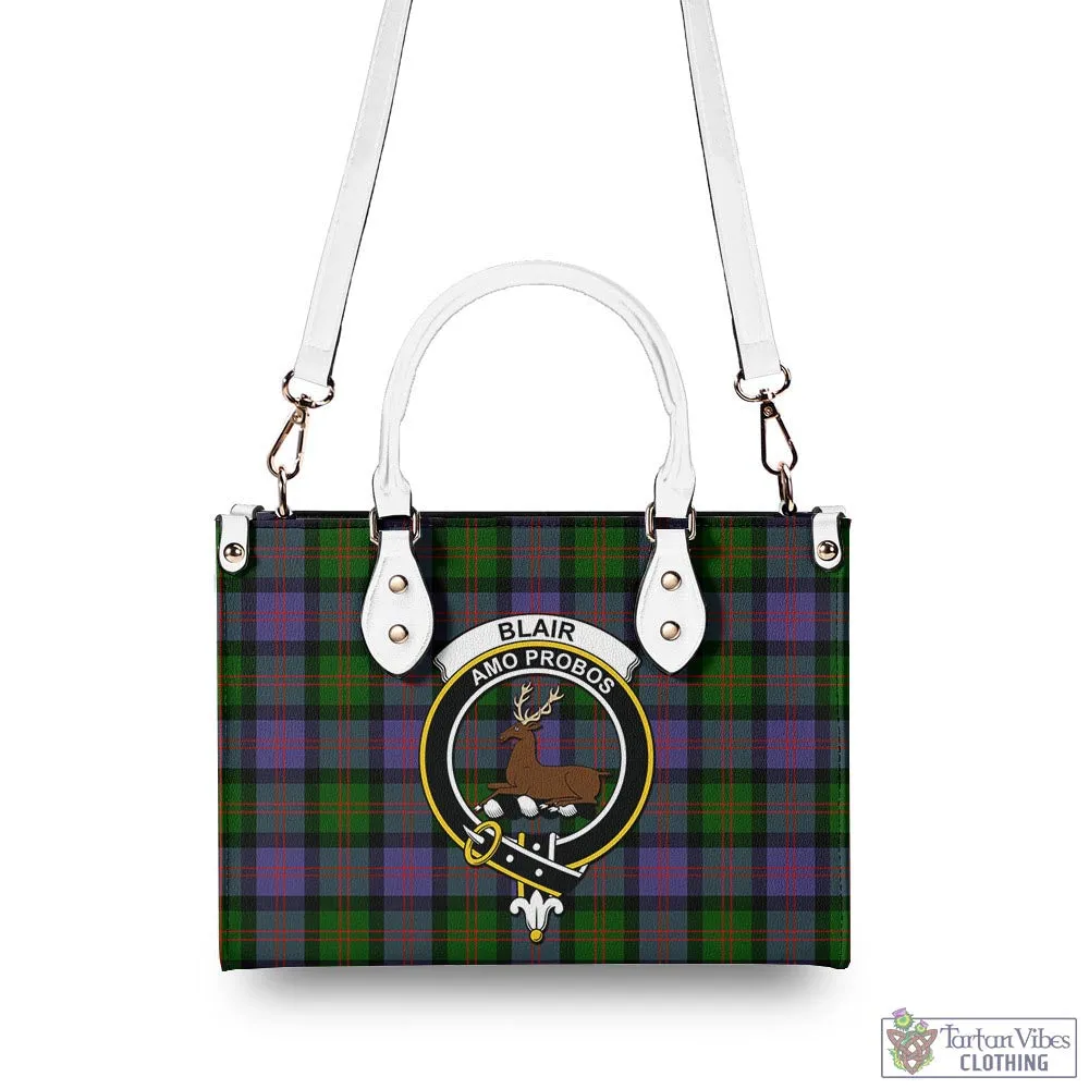 Blair Modern Tartan Luxury Leather Handbags with Family Crest