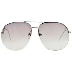 BOMBURST Silver Aviator Sunglasses