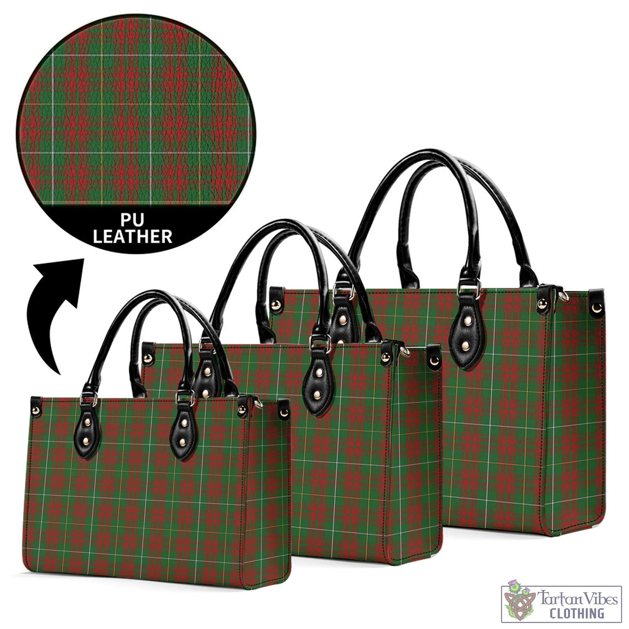 Bruce Hunting Tartan Luxury Leather Handbags