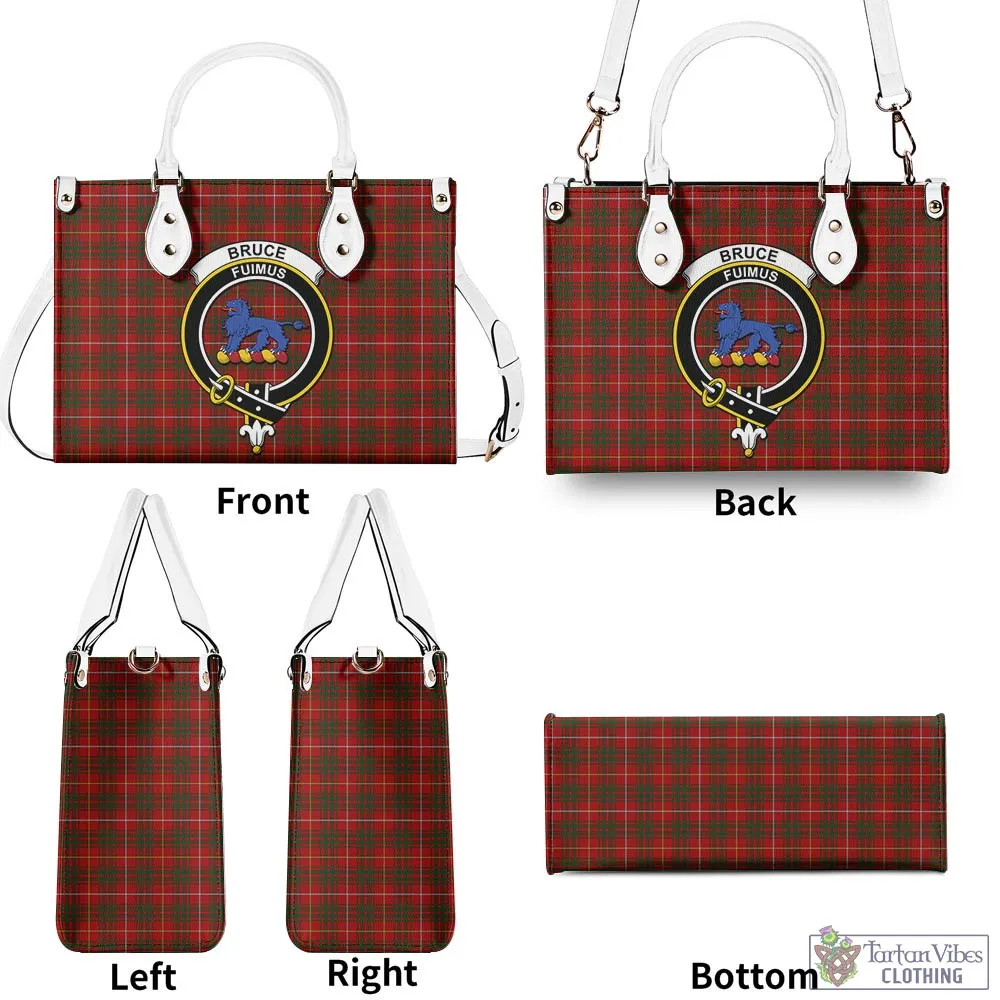 Bruce Tartan Luxury Leather Handbags with Family Crest