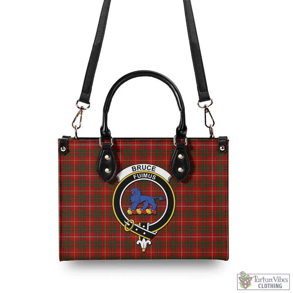 Bruce Tartan Luxury Leather Handbags with Family Crest