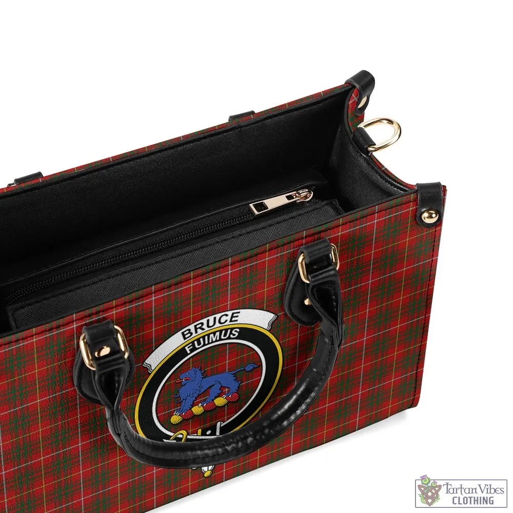 Bruce Tartan Luxury Leather Handbags with Family Crest