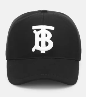 Burberry Cotton TB Baseball Cap, Black