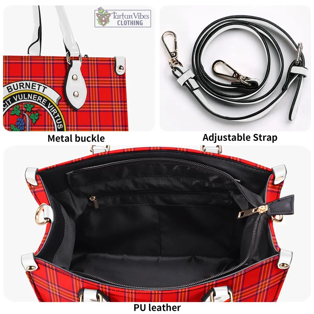 Burnett Modern Tartan Luxury Leather Handbags with Family Crest