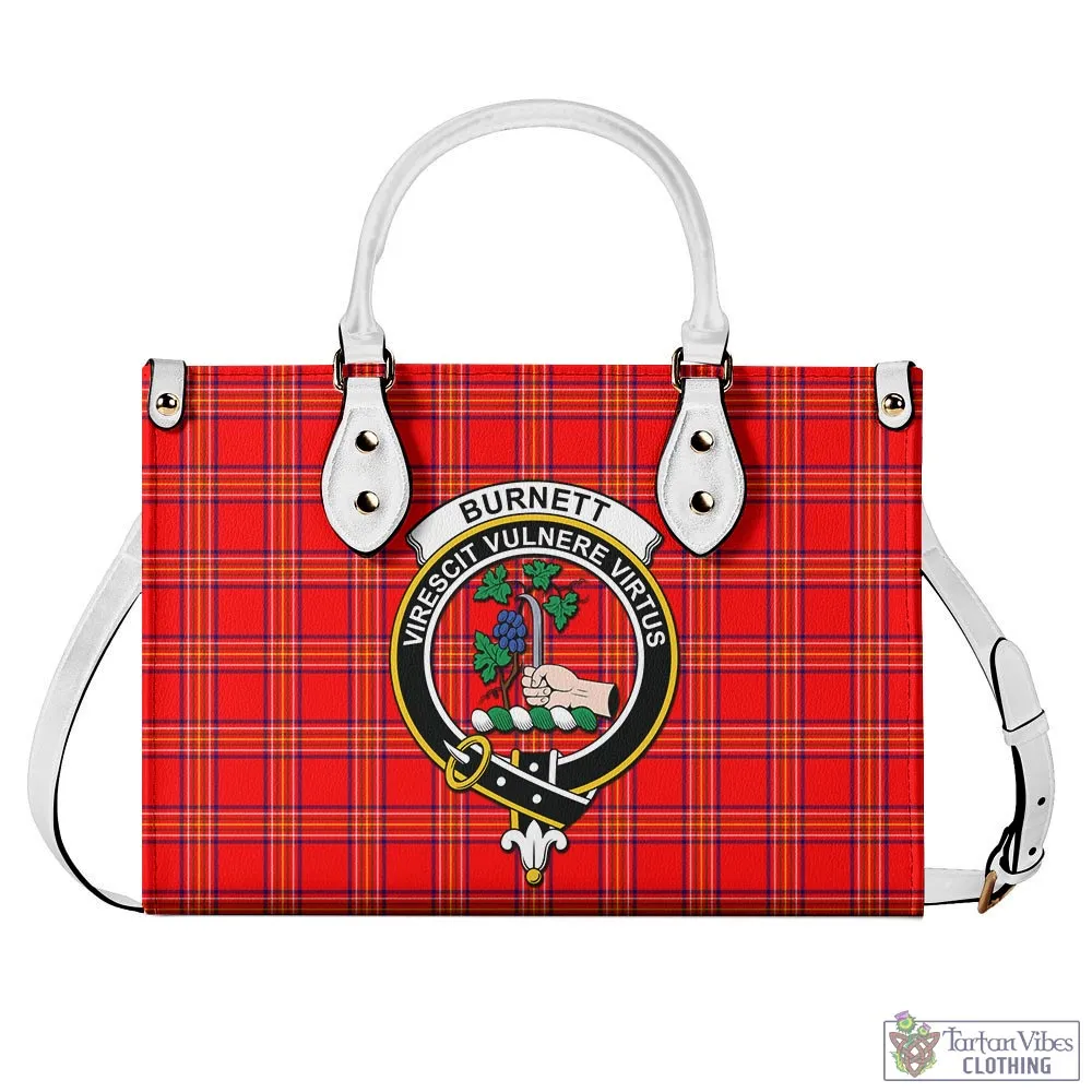 Burnett Modern Tartan Luxury Leather Handbags with Family Crest