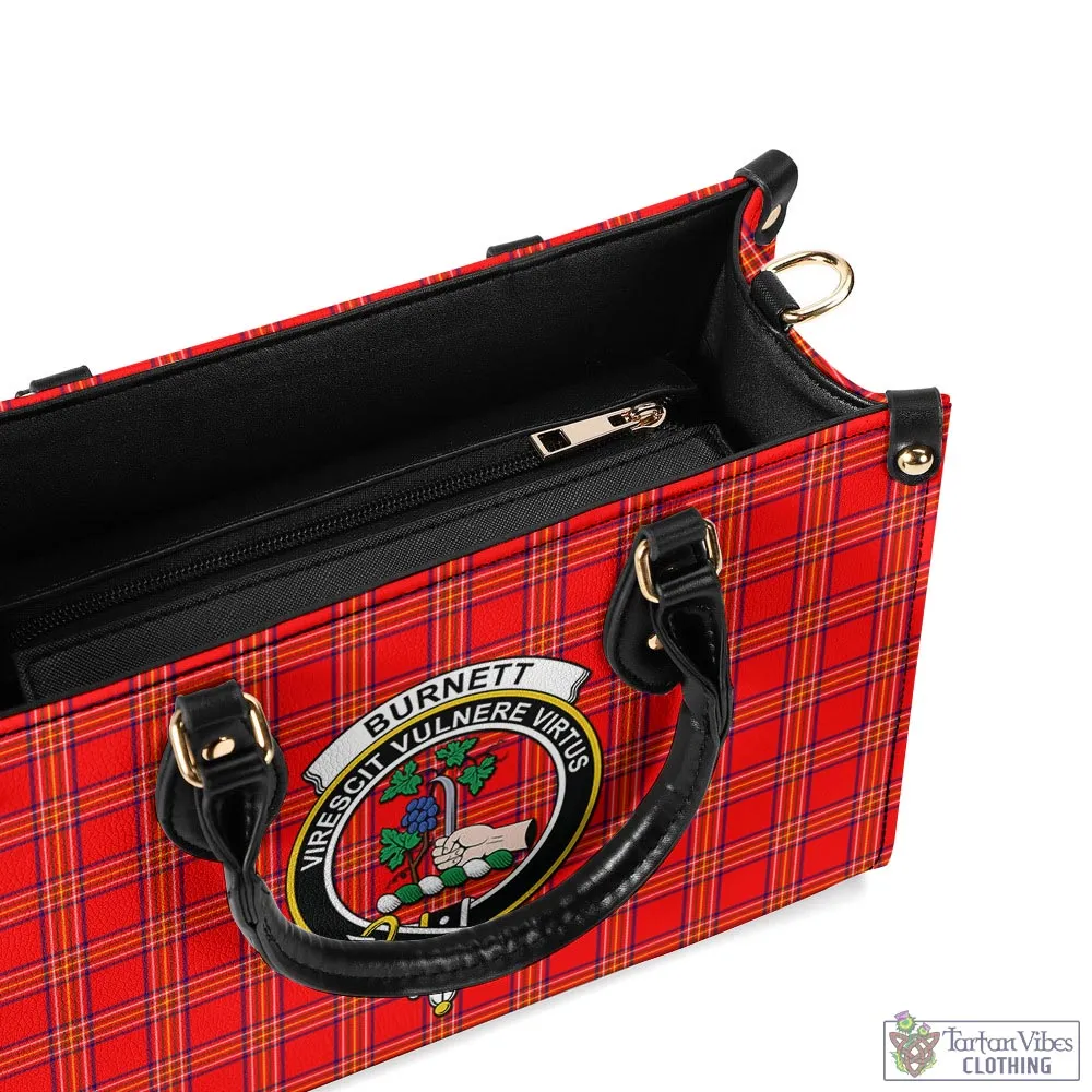 Burnett Modern Tartan Luxury Leather Handbags with Family Crest