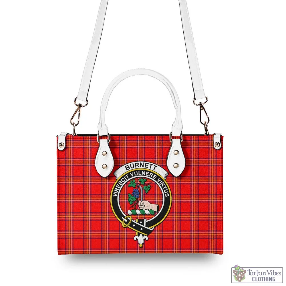 Burnett Modern Tartan Luxury Leather Handbags with Family Crest