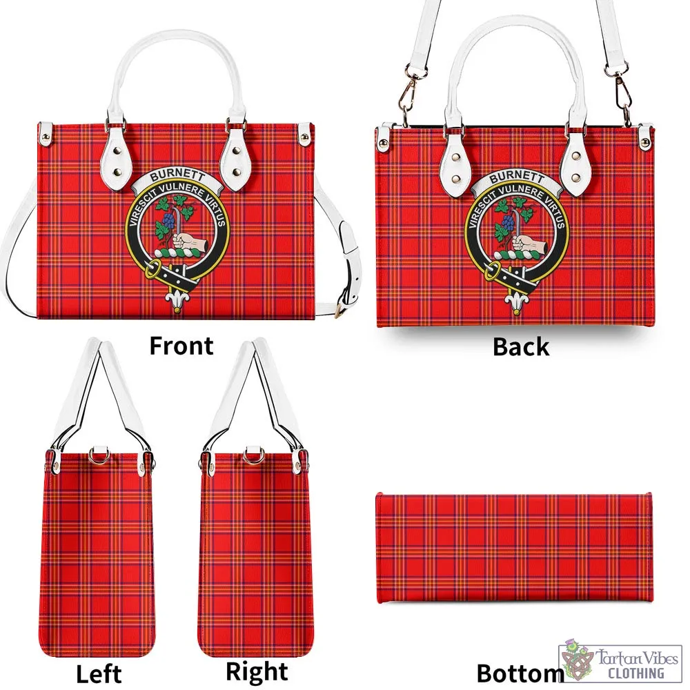 Burnett Modern Tartan Luxury Leather Handbags with Family Crest