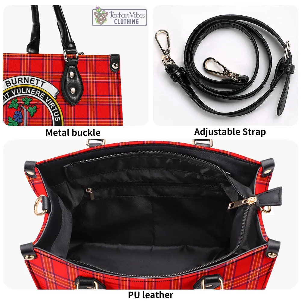 Burnett Modern Tartan Luxury Leather Handbags with Family Crest